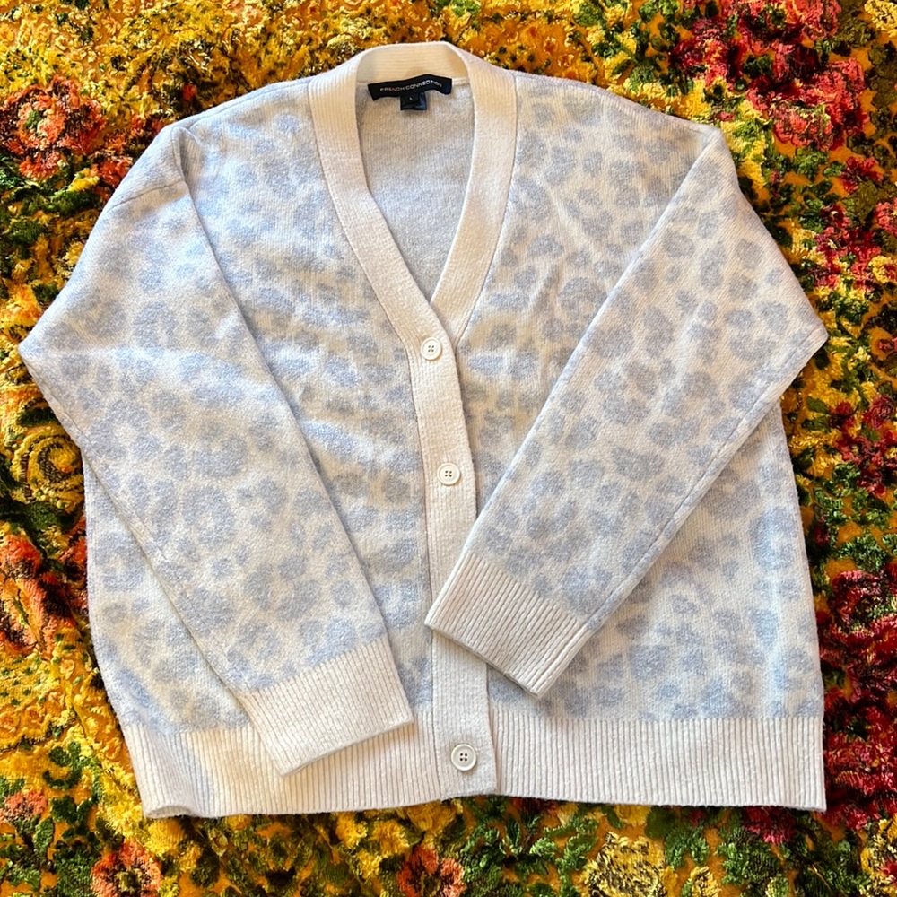 French Connection Leopard Print Cardigan